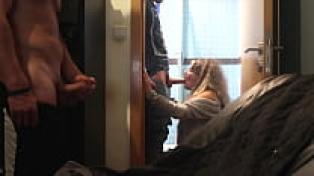 During the bathroom, I was able to catch my wife in the act of cheating on me, and I merely watched as she did it.