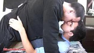 Kissing and loving each other, gay Latin men