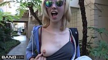 An amateur named Haley Reed gives our BANG producer a blowjob that isn't very good.