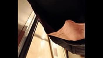 Teenager wearing an upskirt in public