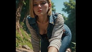 Uncensored Hentai| Artificial Intelligence Android 18 ahegao face