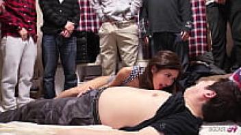 While uncensored JAV Gangbang for Japanese Teens with a large number of older guys, several Cumshots and Creampie are also included.
