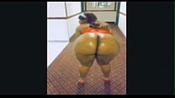 Having a Big Ebony ASS Walking Around - Ready To Anal