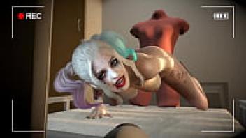 The sensual webcam show of Harley Quinn, featuring 3D pornography