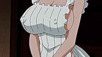 In this uncensored Hentai, a hot and busty maid is seen breastfeeding her boss.