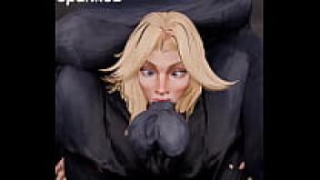 Invisible Woman Takes 19 Inches of Venom Deepthroat (Marvel Rivals 3D Hentai) (Marvel Rivals)