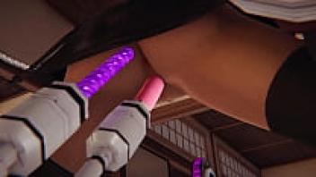 Tifa Lockhart in a sex machine in the remake of Final Fantasy 7 - 3D pornographic visuals