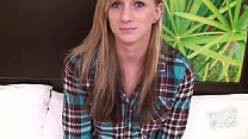 18-year-old girl who is fresh new and blonde gets creampied