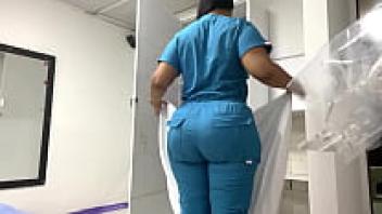 Recorded in the office is a patient with an oily large ass.