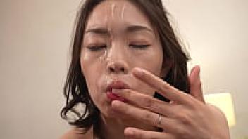 An enthusiastic blowjob is performed by a Japanese married woman who can't get enough of masturbation. She does this by sucking on a very thick cock and then squeezing the sperm out of it.