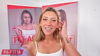 Casting and Creampie of Addison Vodka, a Skinny American Newcomer, at the Gym from a Point of View 60 Frames Per Second