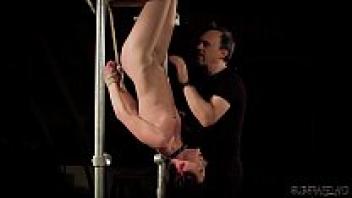 While she is bound, the submissive babe engages in intense bdsm sex.