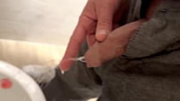 Holding His Dick while Participating in the PEE Compilation on the Beach and the Seven Videos of I Pee on the Beach