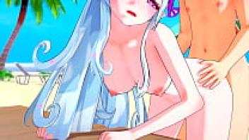 Genshin impact hentai is the result of Yumemizuki and Genshin's wet loving on the beach.