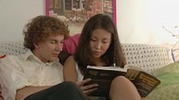 Young couple who are both studying and in love!