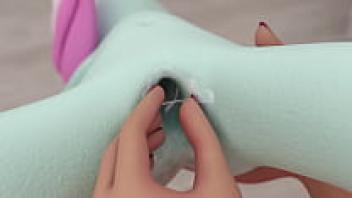 A home alone FUTA SHEMALE MILF who is bored and loves toys