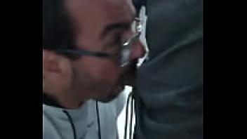 I was sucking in the changing area of the gym.