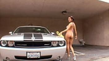 After giving you a car wash, Vanessa Leon provides you with full service.