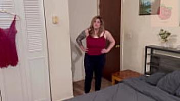The stepmother is able to capture her stepson jerking off with her underwear.
