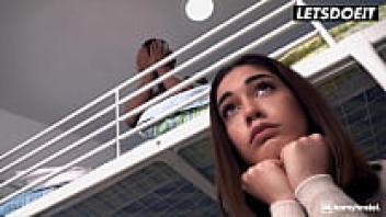 Ginebra Bellucci goes full black with the BBC in a steamy interracial love scene in this free full video. HORNY HOSTEL in the background.