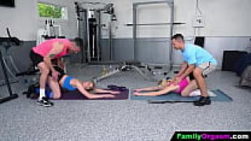 FamilyOrgasm: Stepfathers Who Are a Great Help to Their Stepdaughters While They Are Working Out,