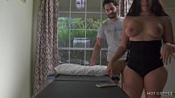 A sensuous oil massage is performed on the gorgeous tits and body of a Puerto Rican woman who is slim and thick.