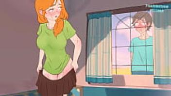 Steve watches as Alex removes her skirt, and he notices that she is exposing her pussy. Cartoon parody of Minecraft's Hentai animation! Year 2025