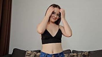 ABSOLUTELY FIRST ANAL The 1m50 Glasses Vivien Doll, a teenager, has her Tight ASS completely destroyed for the very first time in her entire life