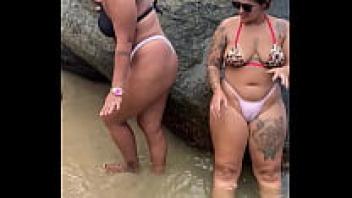 Here we are, the hairy chicks that are having a great time at the beach.