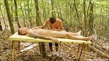 He is a young gay man who is giving his friend a sexual massage.