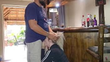 In order to get a quickie, the woman will always cheat on the cute blonde by lowering her skirt.