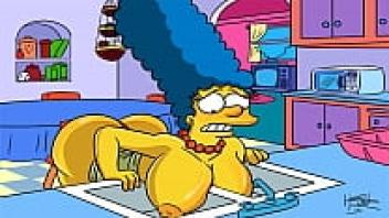 This is a GIF of Marge being sexy from The Simpsons.