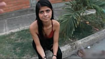 A slender young lady with swollen nipples makes a commitment to love in exchange for monetary compensation and then receives a load of cum.