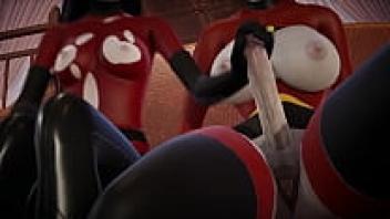 Incredibles - Double Futa - Helen gives Violet Parr a creampie treatment - 3D Pornographic Material