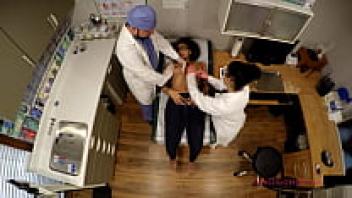 At GirlsGoneGyno Clinic, a cute and busty Latina named Mia Sanchez was examined by a doctor named Tampa and a nurse named Rose. This is the second part in a six-part series depicting a gynecologist in the stirrups. The reup