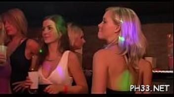 Banging of the hard core group in the night club