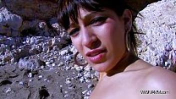 Having a screaming brunette thin girl and a beach hardcore ass love relationship