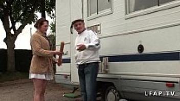 In the course of a gangbang with an elderly man, a serious redhead girl double was penetrated.