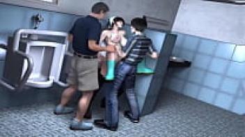 fortunate student and members of the bigboobs cleaning crew - Hentai 3d 42
