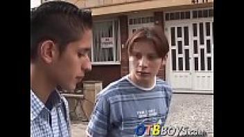 He makes his friend cum and bangs his friend with a hung latino twink ass.