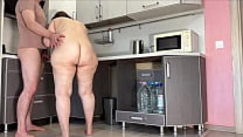 The stepmother removed her pants and gave him the opportunity to worship her behind in anal.