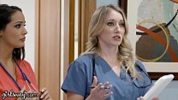 There is a wet pussy formation created between Girlsway, a hot rookie nurse with big tips, and her superior.