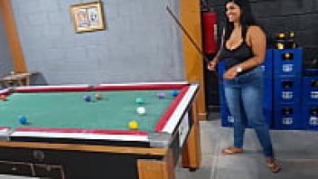 She was unsuccessful in the game, but she was victorious in the dick in the pussy.
