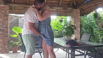 This is Creampie showing his affection for my best friend's wife while he is at work on the patio.