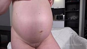 Pregnant Black Angel during nine months of pregnancy - Double Pissing - Hard Anal Love - Cum in Her Mouth VK048