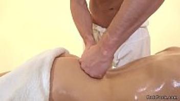 Hairy blonde babe who is obsessed with masseurs' cock