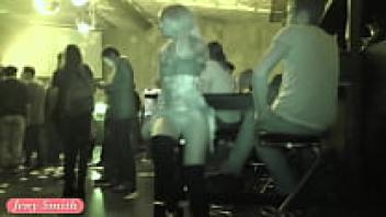 Jeny Smith's upskirt flashing, which took place in a club. Camouflaged device