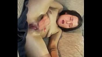 Little girl squirts and oils her tight ass and squirts