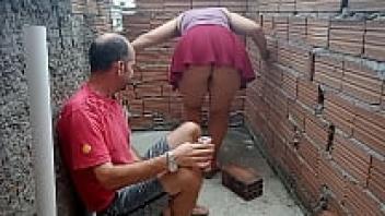 The bricklayer and I had sexual relations.