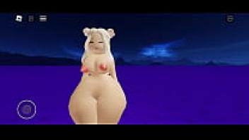 Stunning naked girl on Roblox